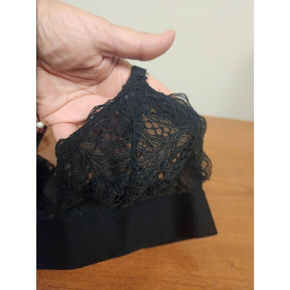 All You Lively Longline Lace Bralette Black Large - Picture 3 of 6